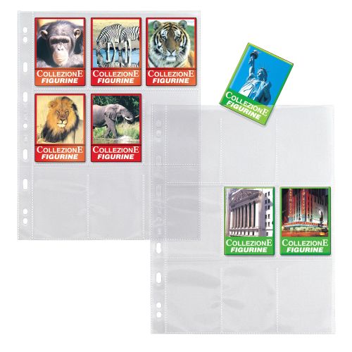 Buste forate Atla K  - 21 x 29,7 cm - PP - porta figurine - 9 tasche - liscio - Sei Rota - conf. 10 pezzi